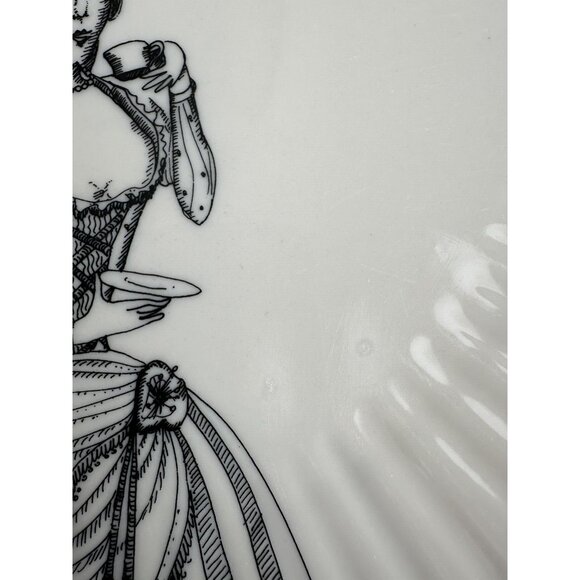 ANTHROPOLOGIE Plate Florence BALDUCCI Lady Finery RARE! 10.75" D Crimpled Edge - Picture 5 of 12